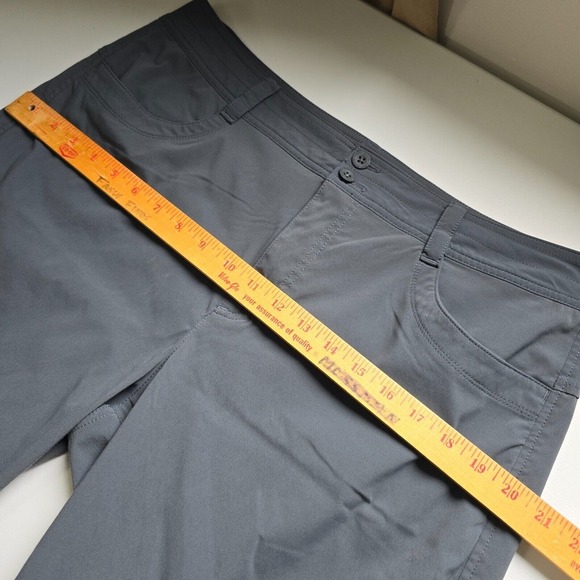 Eddie Bauer Travex Womens Nylon Hiking Pants Size 14 Gray Roll Cuff Outdoor Tech - Picture 10 of 14